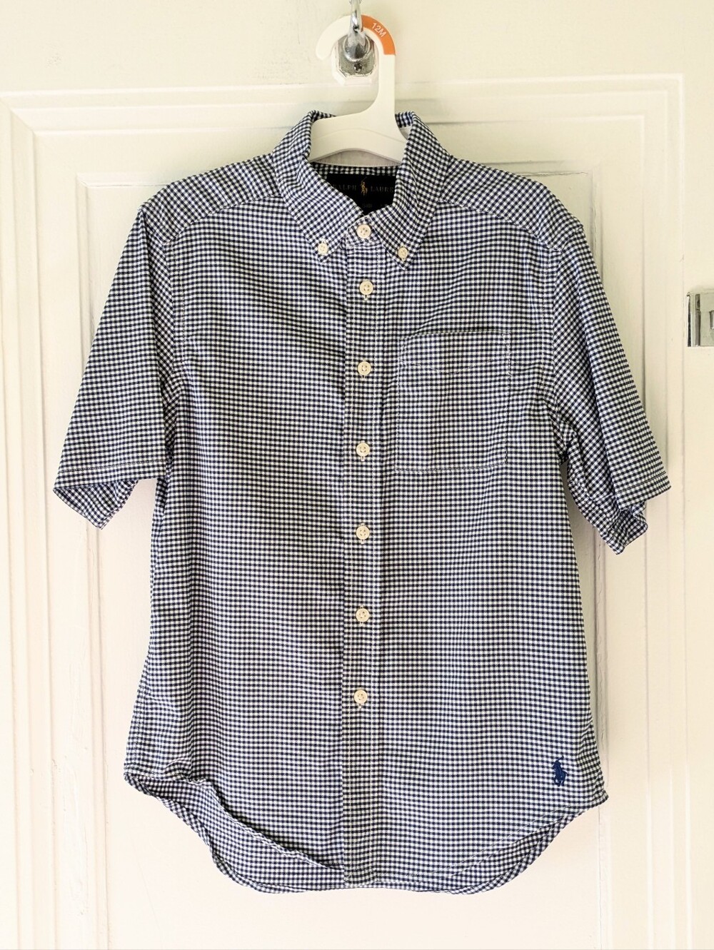 Ralph Lauren Gingham Check Button-up Short-sleeve Shirt